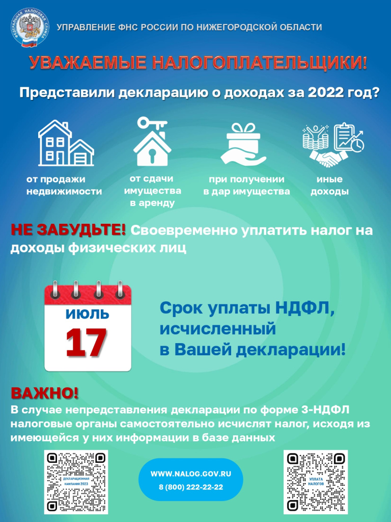 Декларация о доходах 2022